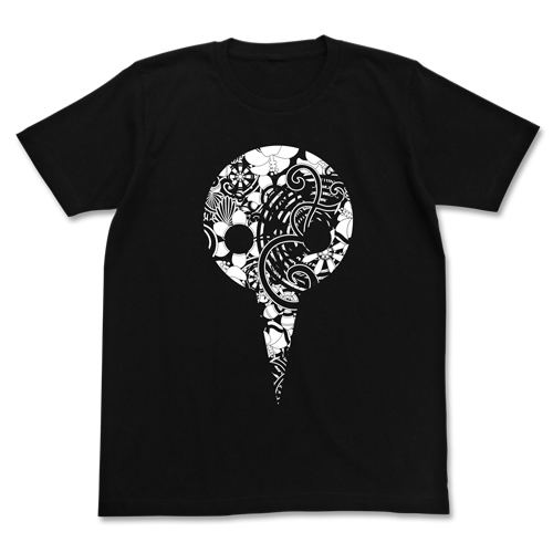 Rebuild Of Evangelion Angel Flower Pattern T-shirt Black (L Size) image 1