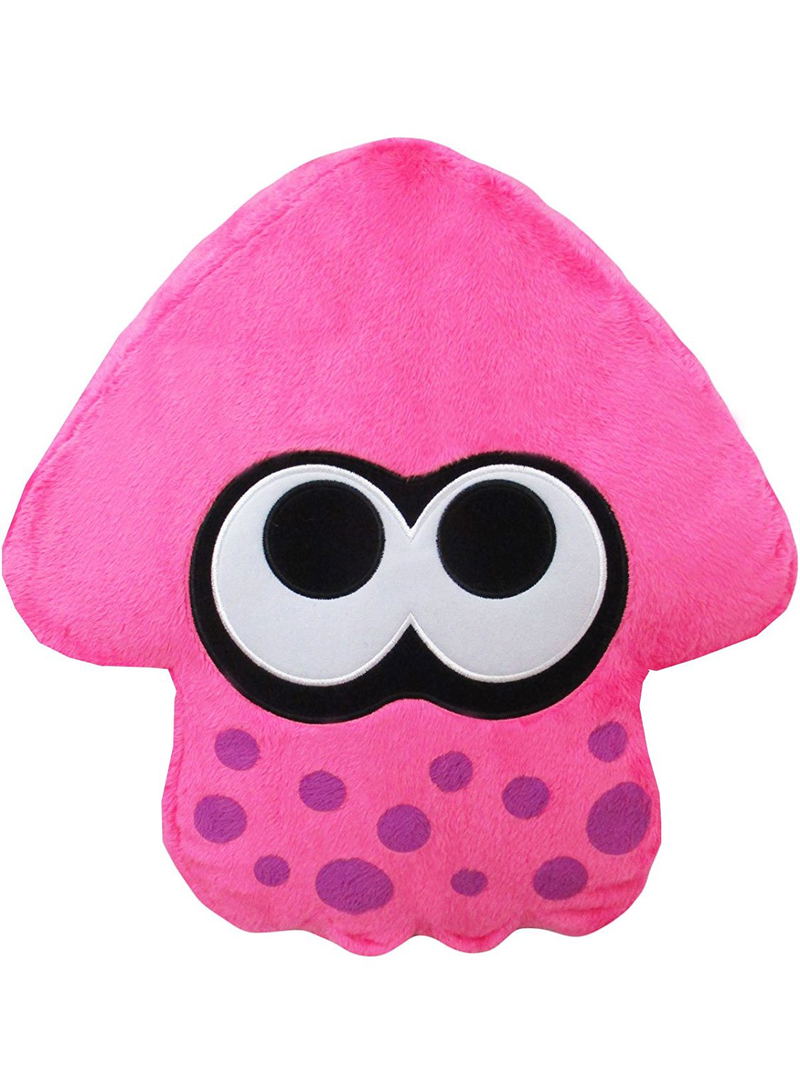 Splatoon 2 Plush: Neon Pink Squid Cushion (Re-run) image 1