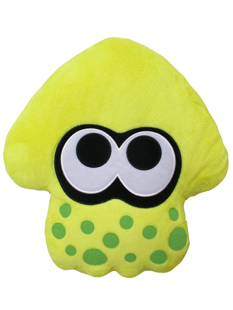 Splatoon 2 Plush: Neon Yellow Squid Cushion image 1