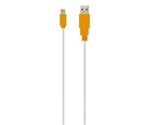 Straight USB Charge Cable 3m for New 2DS LL (White x Orange)