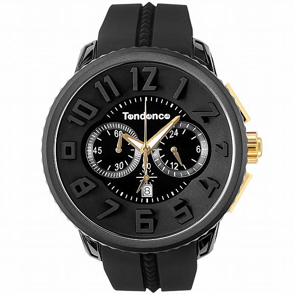 Tendence Wrist Watch Gulliver Round Chrono - 666 Ryu Ga Gotoku Collaboration Limited Model TY 046018 Men's (Black) image 1