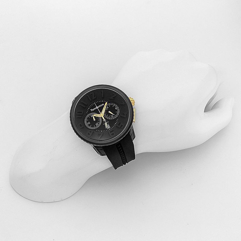 Tendence Wrist Watch Gulliver Round Chrono - 666 Ryu Ga Gotoku Collaboration Limited Model TY 046018 Men's (Black) image 5