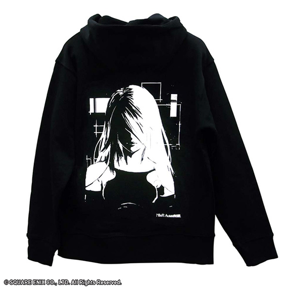 ニーアオートマタ パーカー A2 ブラック nier-automata-hoodie-a2-black-