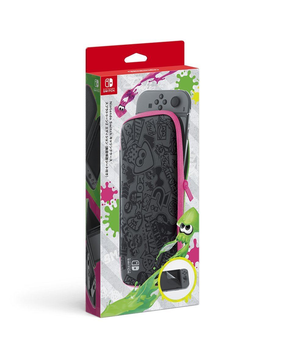 Switch Nintendo Switch Screen Protector Carrying Edition) (Splatoon for Nintendo & Case 2