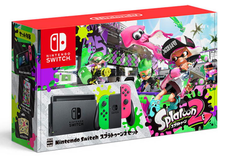 Nintendo Switch Splatoon 2 Set (Neon Green / Neon Pink)