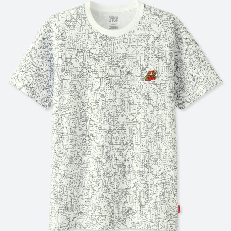 Super Mario Mosaic Men Utgp Nintendo Short-Sleeve Graphic T-shirt (XL Size) image 1