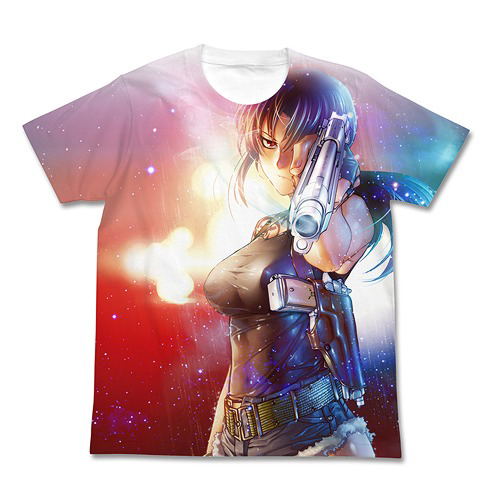 Black Lagoon "Revy" Full Graphic T-shirt White (S Size) image 1