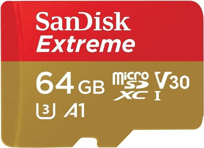 SanDisk Extreme microSDXC Kit 64GB, 100MB/s, UHS-I A1/Class 10 image 1