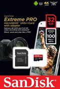 SanDisk Extreme PRO microSDHC Kit 32GB, 100MB/s, UHS-I A1/Class 10 thumbnail 3
