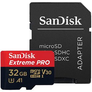 SanDisk Extreme PRO microSDHC Kit 32GB, 100MB/s, UHS-I A1/Class 10
