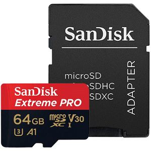 SanDisk Extreme PRO microSDXC Kit 64GB, 100MB/s, UHS-I A1/Class 10