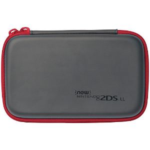 Slim Hard Pouch for New 2DS LL (Black x Red)