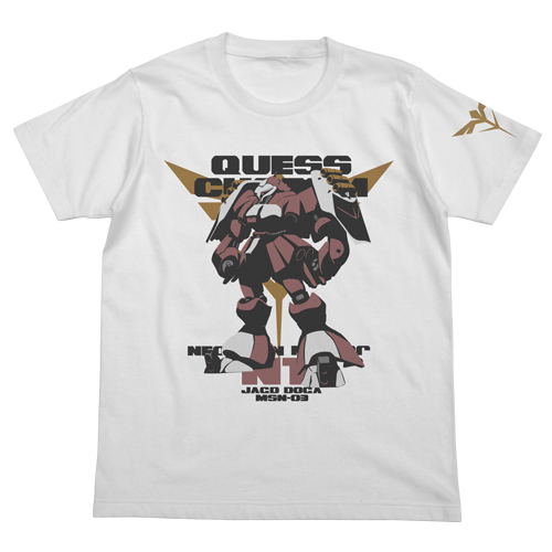Mobile Suit Gundam Char's Counter Attack Jagd Doga T-shirt Quess Ver. White (XL Size) image 1