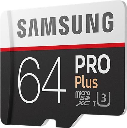 Samsung microSDXC PRO Plus 64GB Kit, UHS-I U3/Class 10 (2017) image 3