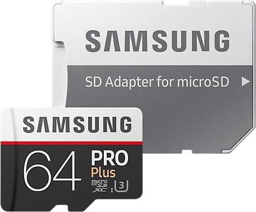 Samsung microSDXC PRO Plus 64GB Kit, UHS-I U3/Class 10 (2017) image 4