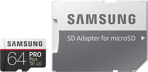 Samsung microSDXC PRO Plus 64GB Kit, UHS-I U3/Class 10 (2017) image 6