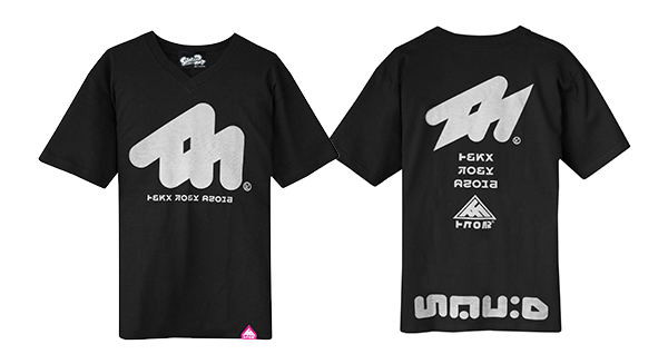 Splatoon 2 Squid V-neck T-shirt Black (XS Size) image 1