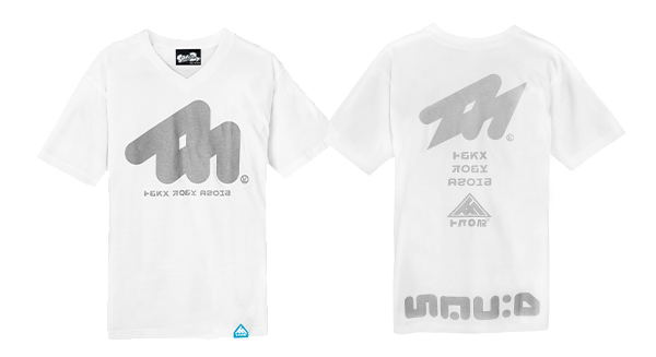 Splatoon 2 Squid V-neck T-shirt White (L Size) image 1