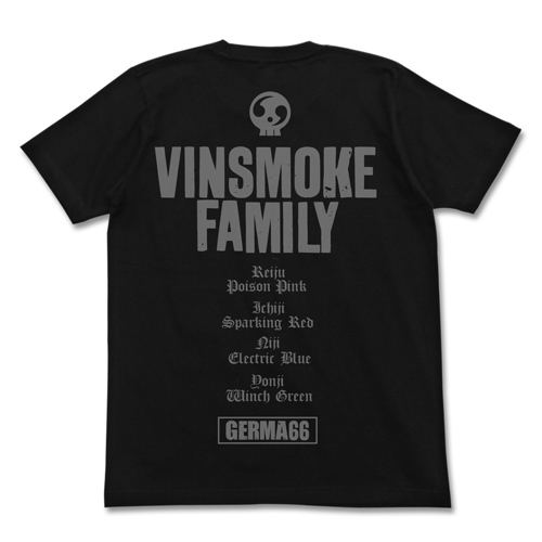 One Piece Vinsmoke Family T-shirt Black (XL Size) image 2