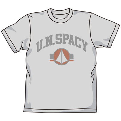 Super Dimension Fortress Macross - U.N. Spacy T-shirt Mix Gray (XL Size) image 1