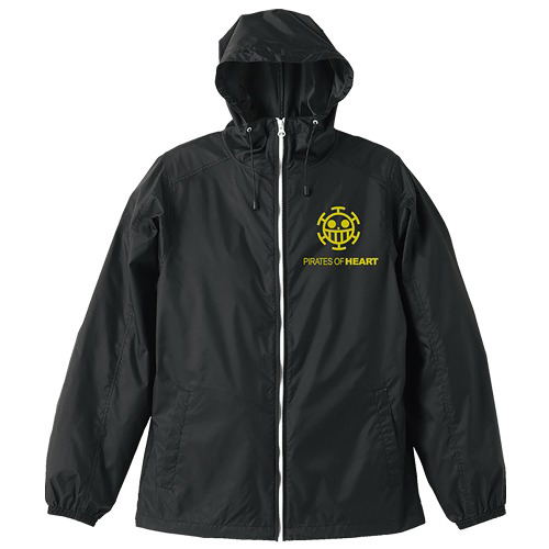 One Piece Pirates Of Heart Hooded Windbreaker Black x White (M Size) image 2