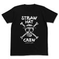 One Piece Straw Hat Skull Flower Pattern T-shirt Black (L Size) thumbnail 1