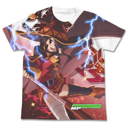 KonoSuba 2 - Megumin Explosion Full Graphic T-shirt White (M Size) image 1