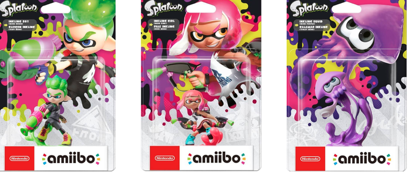 Splatoon 3 buy amiibo figures: bundle pack of 3 for Nintendo Switch