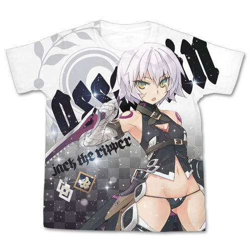Fate/Grand Order Assassin/Jack The Ripper Full Graphic T-shirt White (S Size) image 1