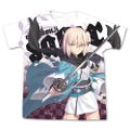Fate/Grand Order Saber/Souji Okita Full Graphic T-shirt White (S Size) thumbnail 1
