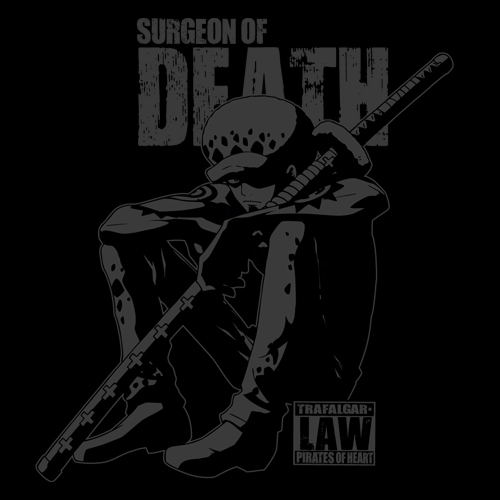 One Piece Tatazumu Law T-shirt Black (L Size) image 3