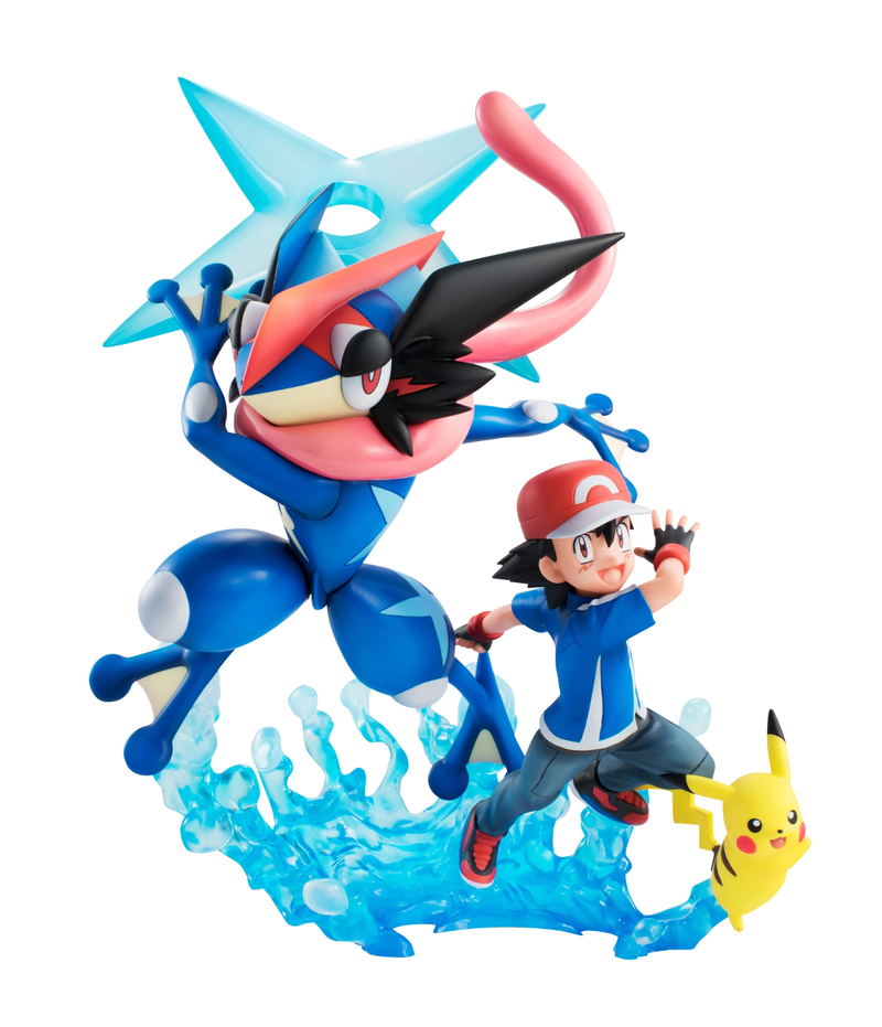 G.E.M. Series Pocket Monsters Pre-Painted PVC Figure: Ash Ketchum & Pikachu & Ash's Greninja image 1