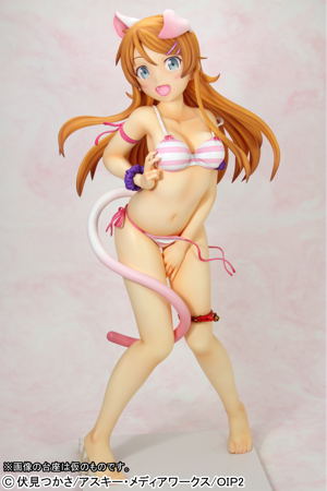 Ore no Imouto ga Konna ni Kawaii Wake ga Nai 1/2.5 Scale Pre-Painted Figure: Kousaka Kirino Nekomimi Swimwear Ver. Soft Bust Edition (Re-run)