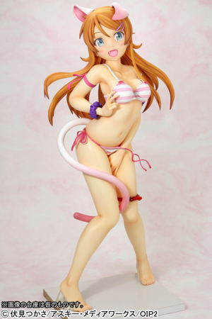 Ore no Imouto ga Konna ni Kawaii Wake ga Nai 1/2.5 Scale Pre-Painted Figure: Kousaka Kirino Nekomimi Swimwear Ver. Soft Bust Edition (Re-run)