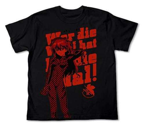 Rebuild Of Evangelion Asuka T-shirt Black (L Size) image 1
