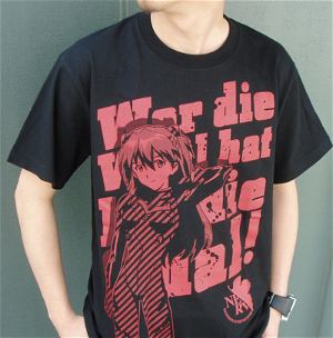Rebuild Of Evangelion Asuka T-shirt Black (L Size)