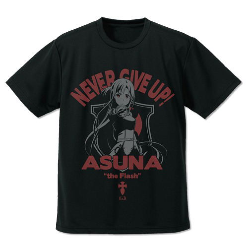 Sword Art Online "Asuna The Flash" Dry T-shirt Black (XL Size) image 1