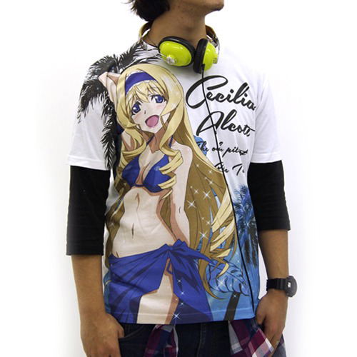 IS (Infinite Stratos) "Cecilia Alcott Reboot" Full Graphic T-shirt White (L Size) image 2