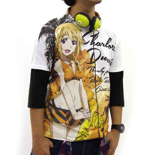 IS (Infinite Stratos) "Charlotte Dunois Reboot" Full Graphic T-shirt White (M Size) image 2
