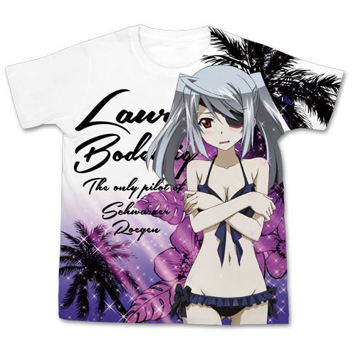 IS (Infinite Stratos) "Laura Bodewig Reboot" Full Graphic T-shirt White (XL Size) image 1