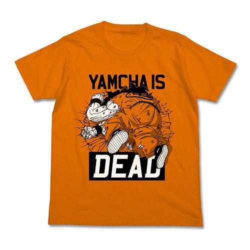 Dragon Ball Kai "Yamcha Is Dead" T-shirt Orange (L Size) image 1
