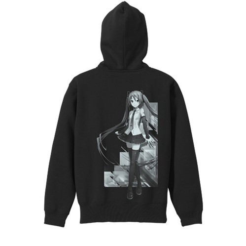 Hatsune Miku V4X Zippered Hoodie Black (M Size) image 1