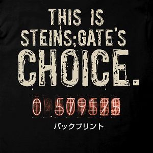 Steins;Gate El Psy Congroo T-shirt Black (M Size)