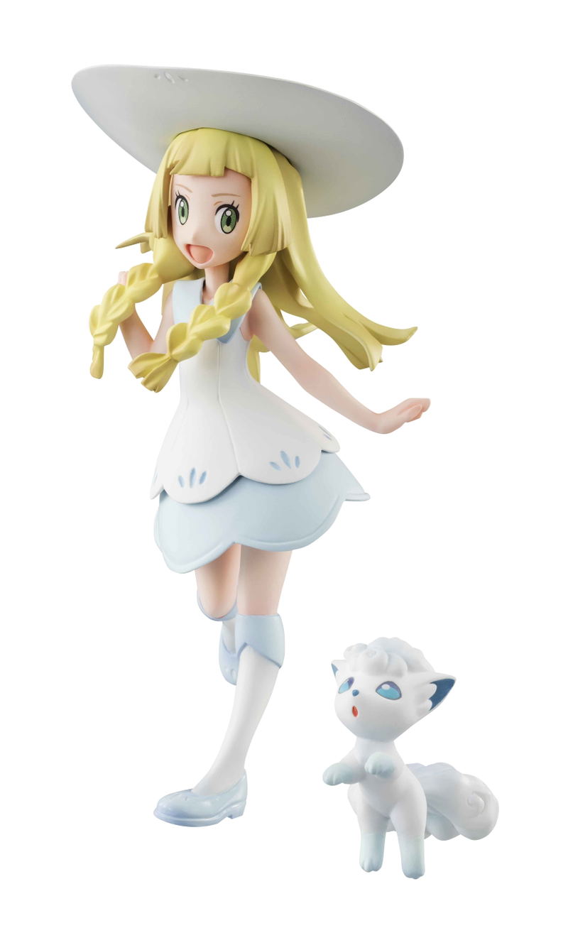 G.E.M. Series Pocket Monsters Pre-Painted PVC Figure: Lillie & Snowy (Alola Vulpix) image 1