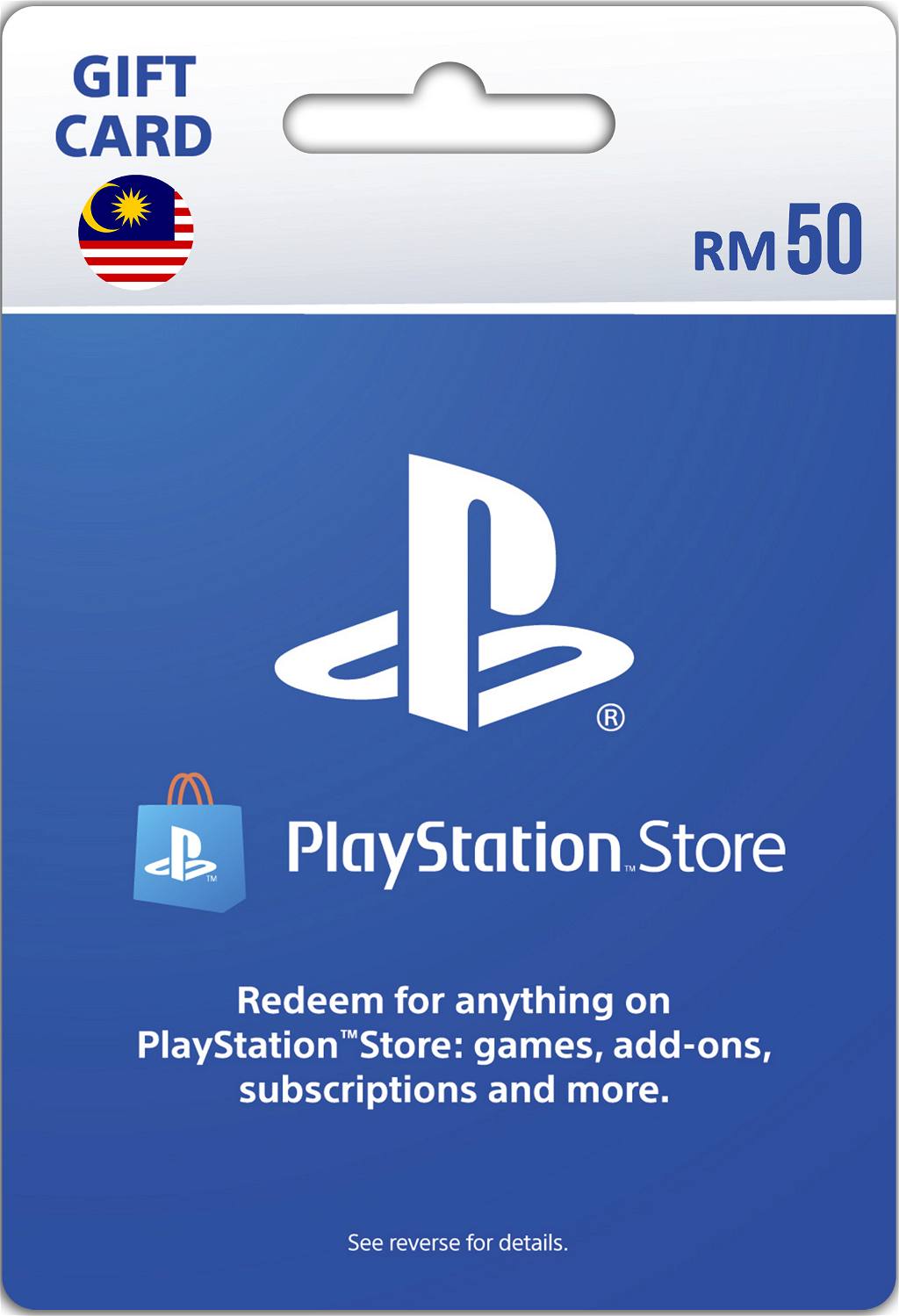 PSN 50 MYR | Playstation Network Malaysia digital for PSP, PS3, PSP Go, Vita, PS4, PS5