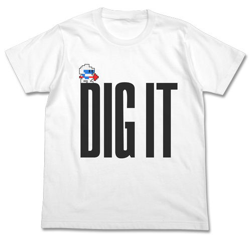 Digdug - Dig It T-shirt White (L Size) image 1