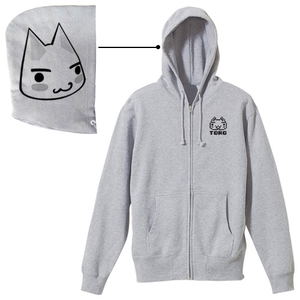 Dokodemo Issho - Toro Zippered Hoodie Mix Gray (L Size)_