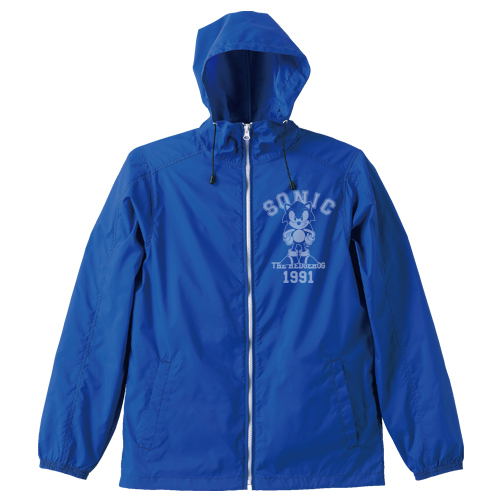 Sonic The Hedgehog - Classic Sonic Hooded Windbreaker Blue x White (M Size) image 2