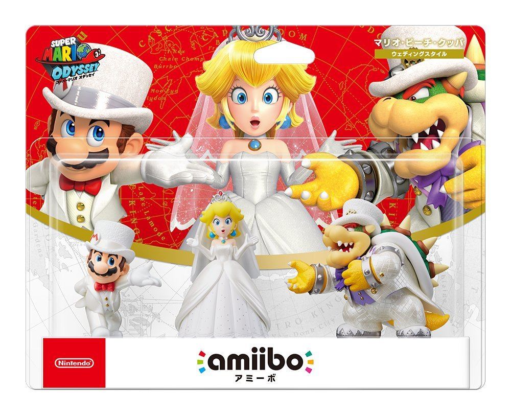 amiibo Super Mario Odyssey Series Figure (Triple Pack - Wedding Outfit) for  Wii U, New 3DS, New 3DS LL / XL, SW