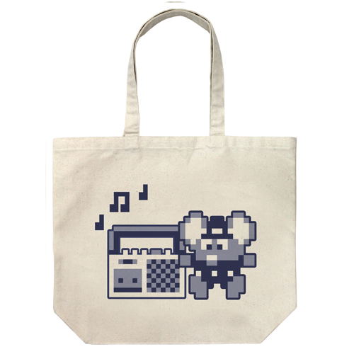 Mappy & Radio Cassette Large Tote Bag image 1